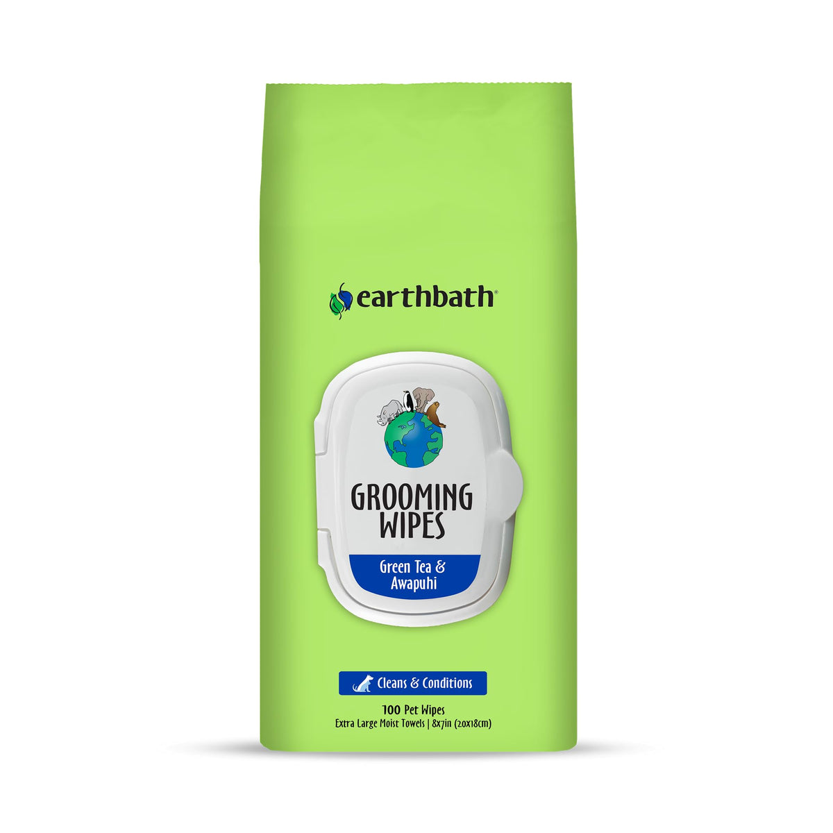 Earthbath: toallitas para perros limpiando patas y cola con suavidad