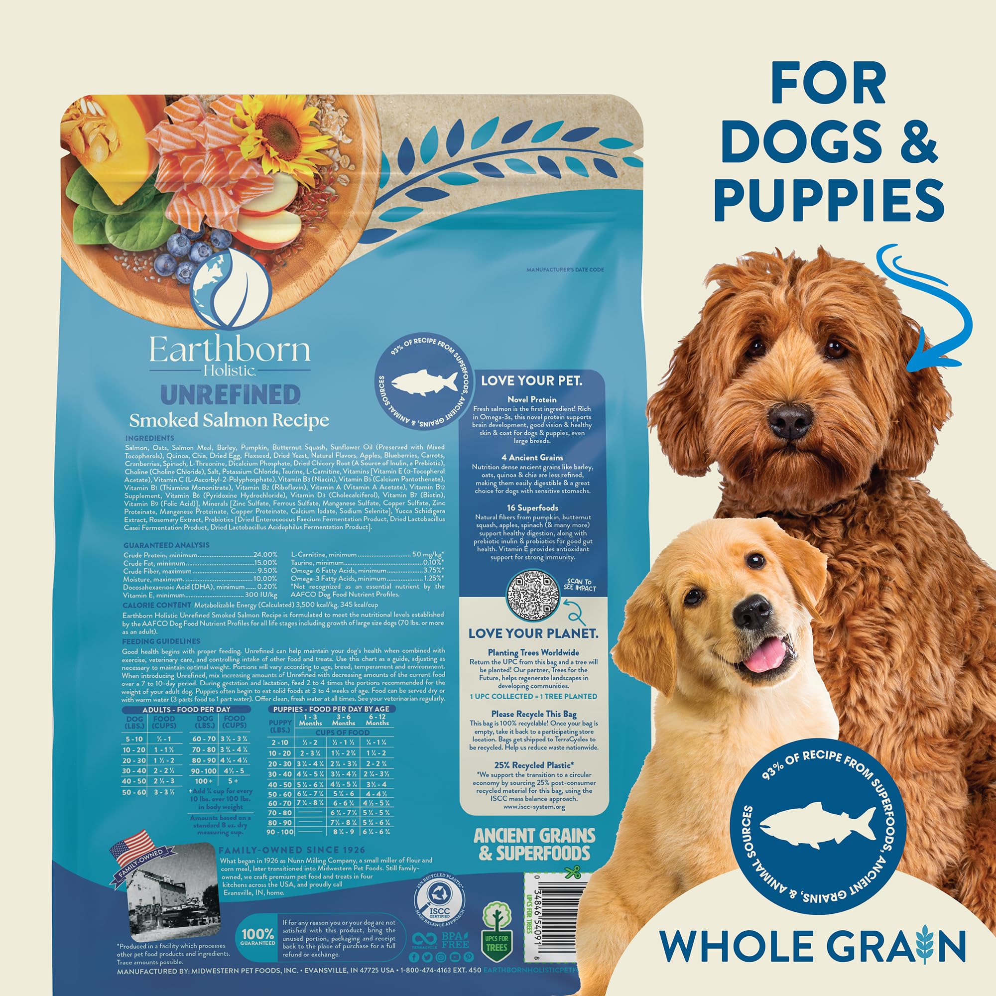 Bolsa Earthborn Holistic de 4 libras para perros y cachorros.