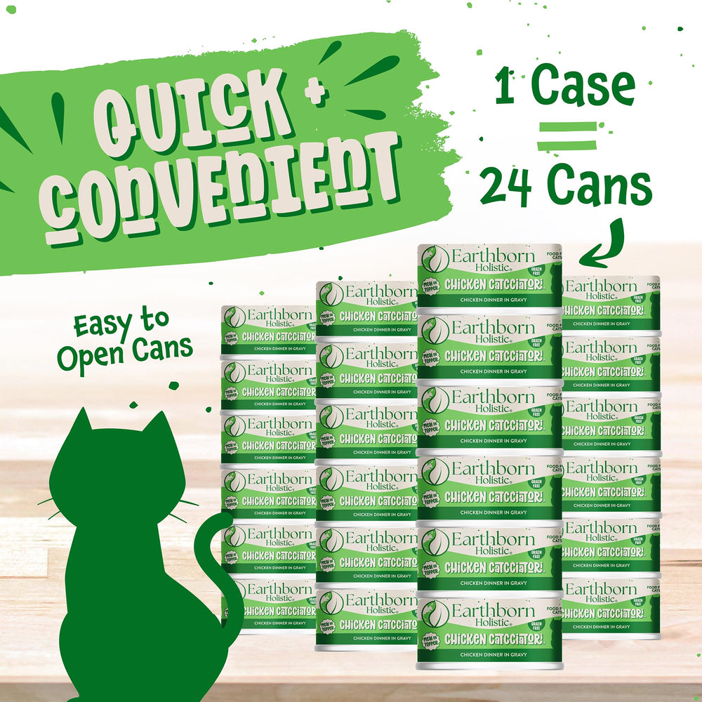 Earthborn Holistic Chicken Catcciatori, vitaminas y minerales para bienestar diario.
