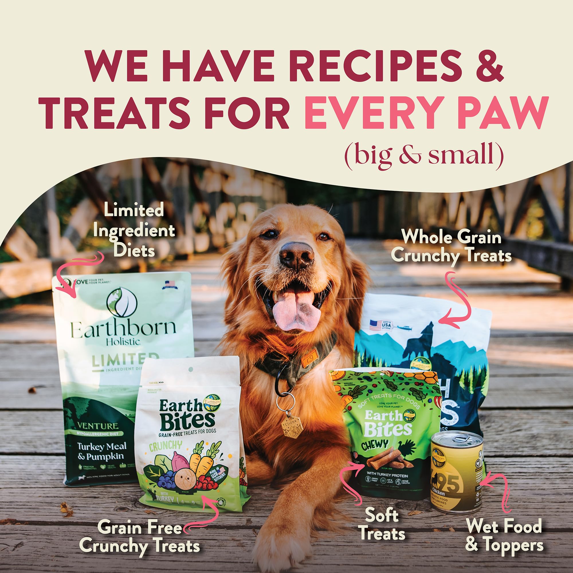Earthborn Holistic conejo asado para perros y cachorros