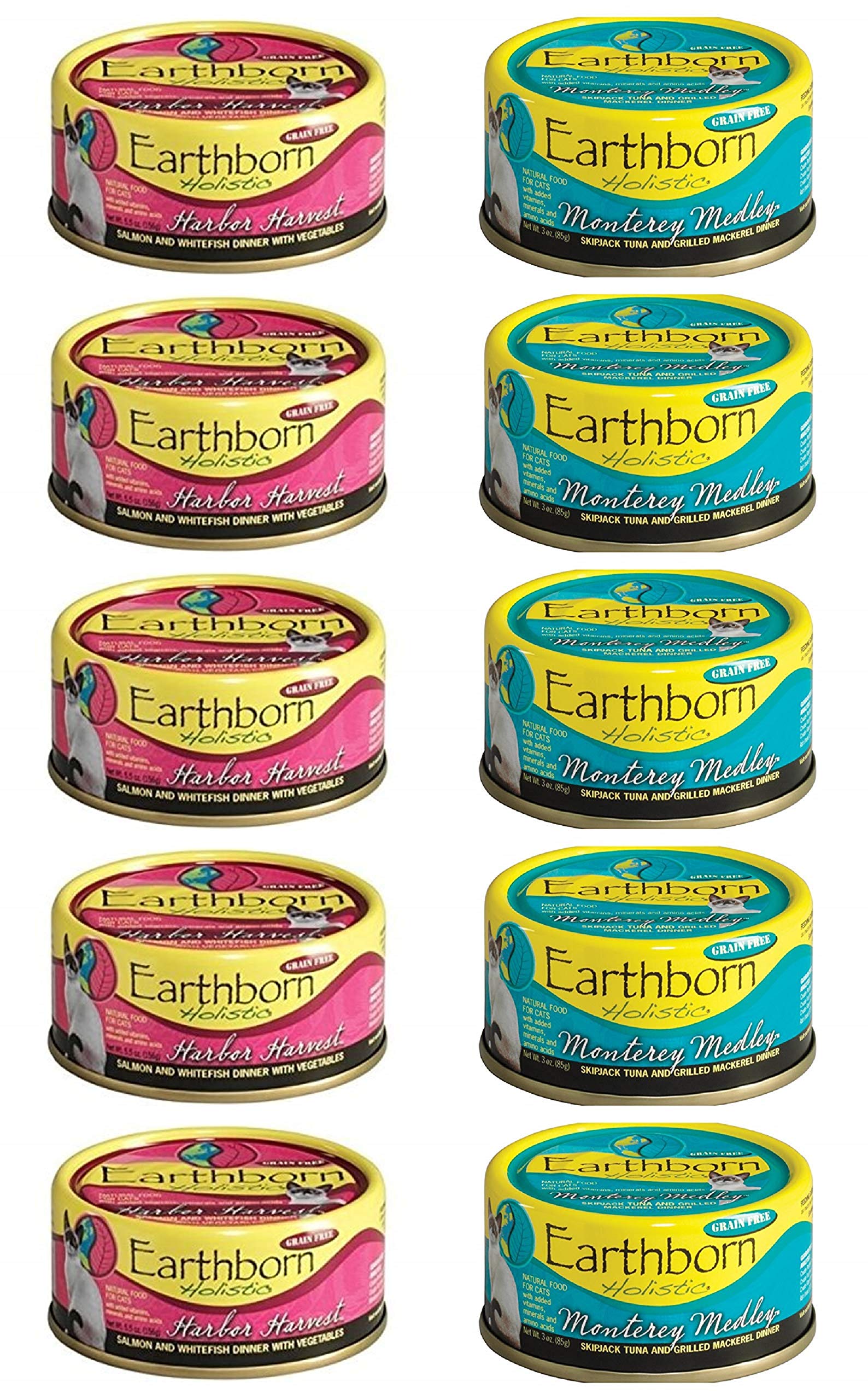 Earthborn Holistic gato sin-granos: lata de 3oz para porciones controladas.