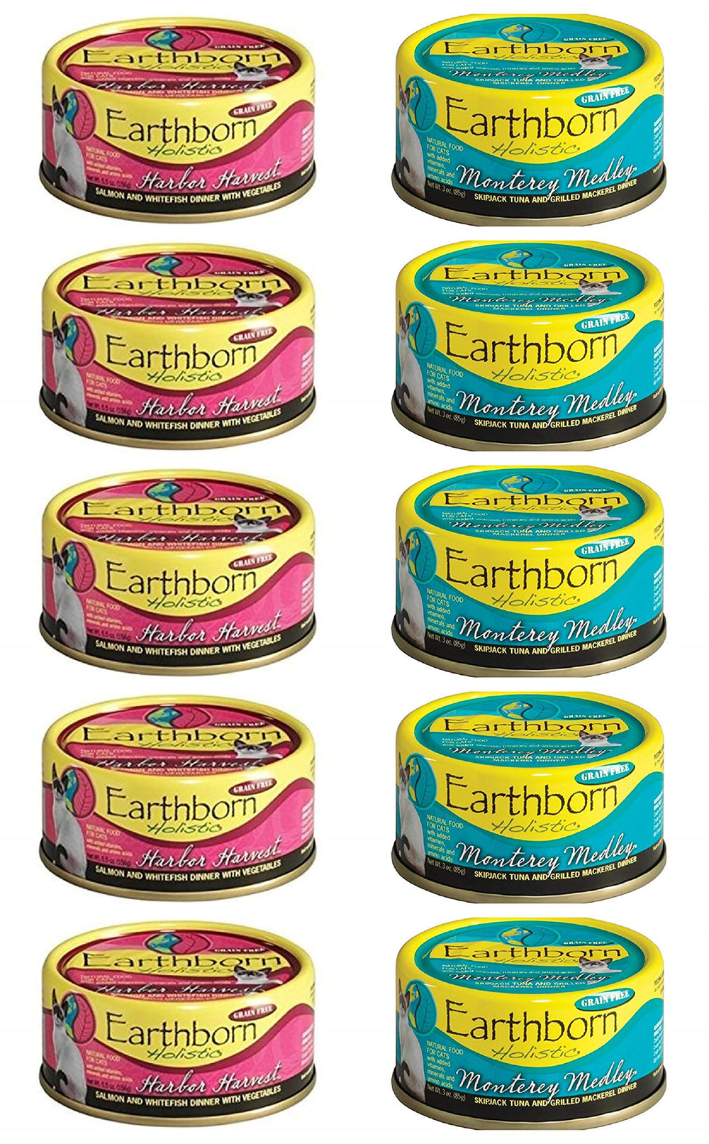 Earthborn Holistic gato sin-granos: lata de 3oz para porciones controladas.