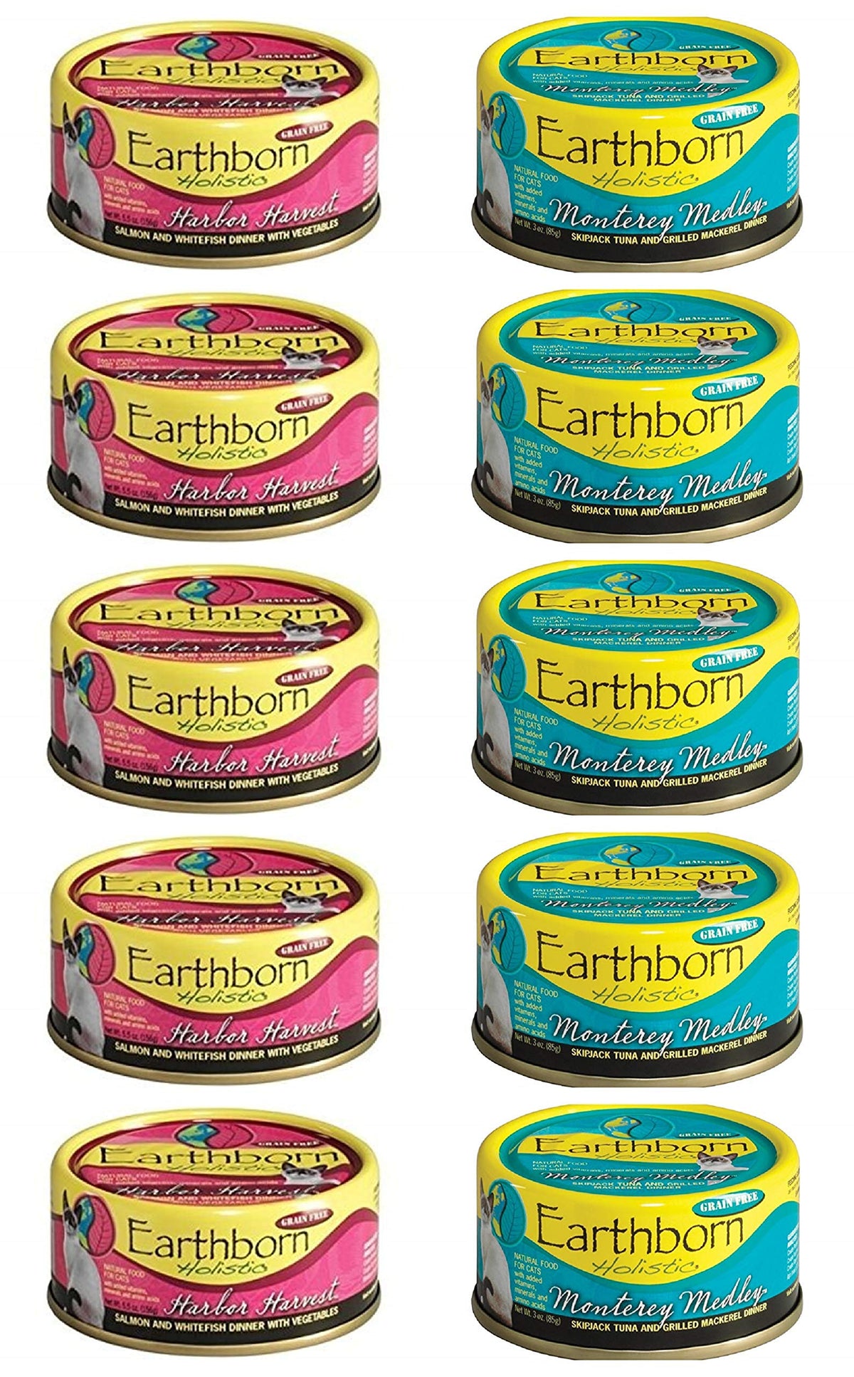 Earthborn Holistic gato sin-granos: lata de 3oz para porciones controladas.