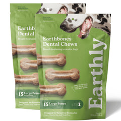 Earthly Earthbones empaque 50 libras para perros grandes favoreciendo la masticación