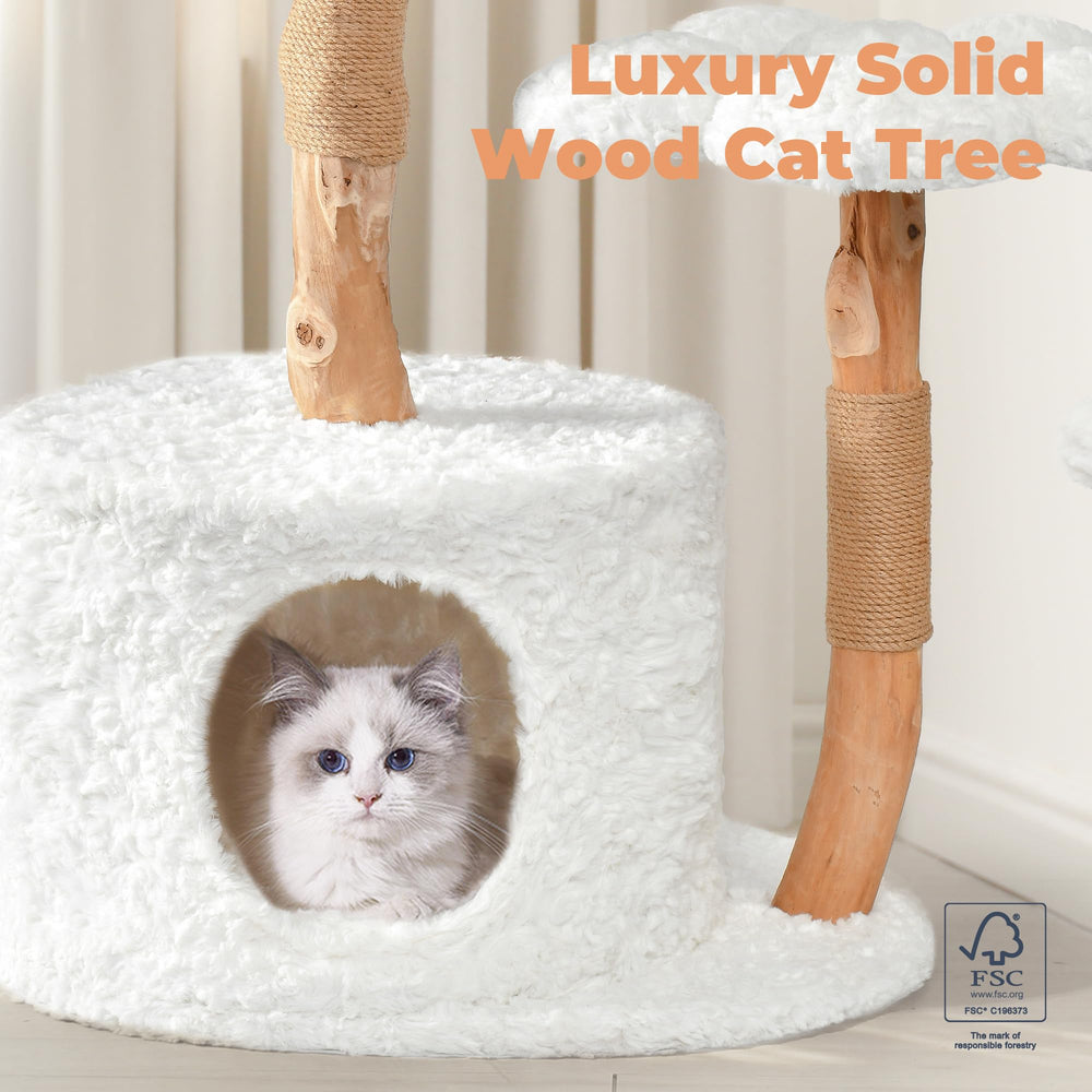 Easyego arbol gato moderno, vista lateral, muestra robustez y diseño elegante para el hogar.