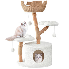 Easyego torre gato moderna: estructura estable para gatos grandes y descanso cómodo.