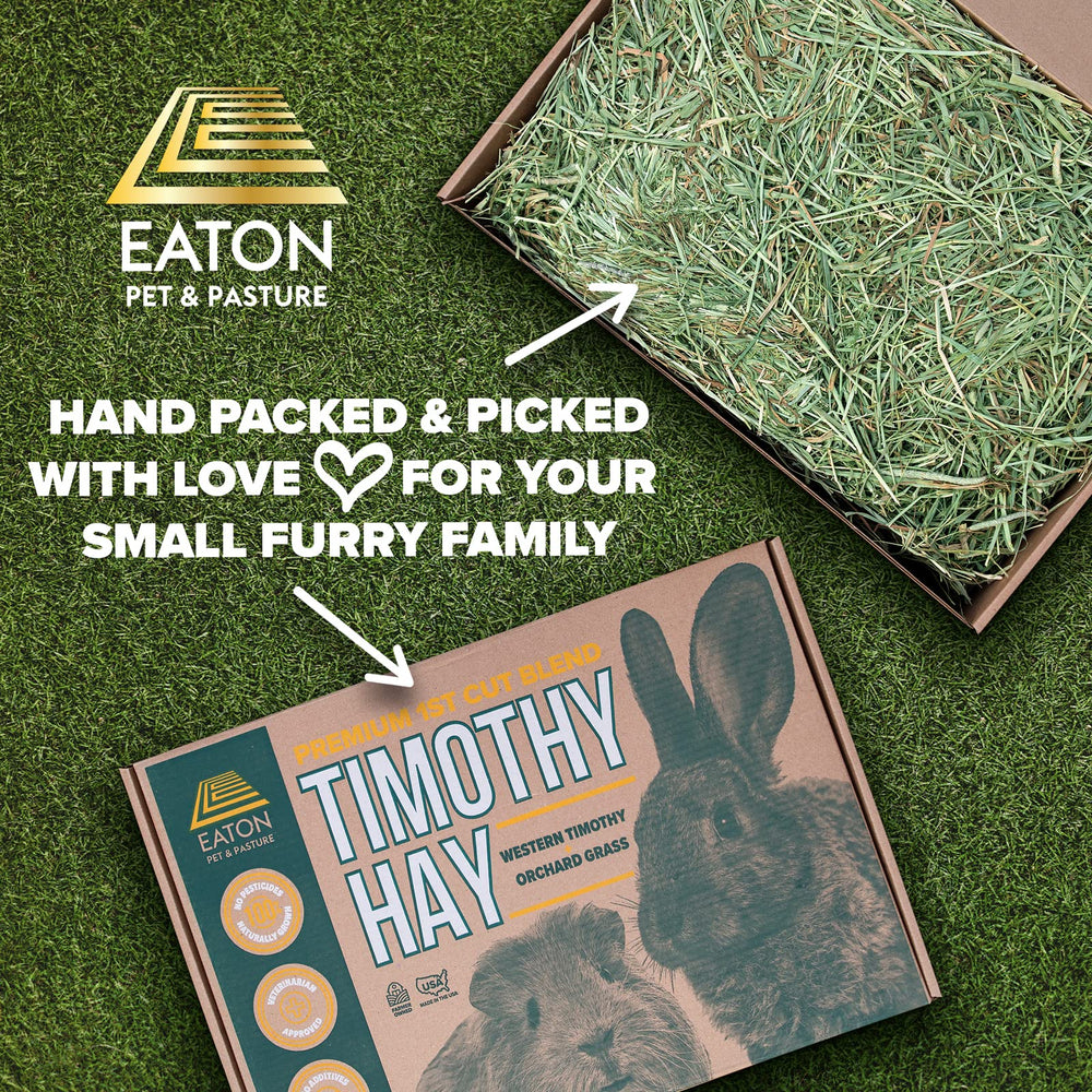 Eaton Pet and Pasture: heno para mascotas pequeñas, crujido que satisface.