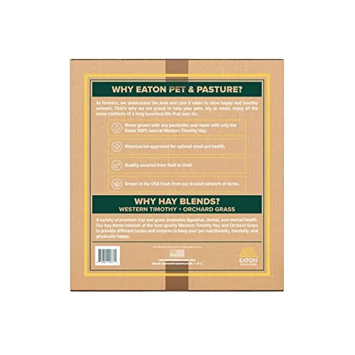 Eaton Pet and Pasture: mezcla heno timothy y grama de huerto para variedad de sabor.