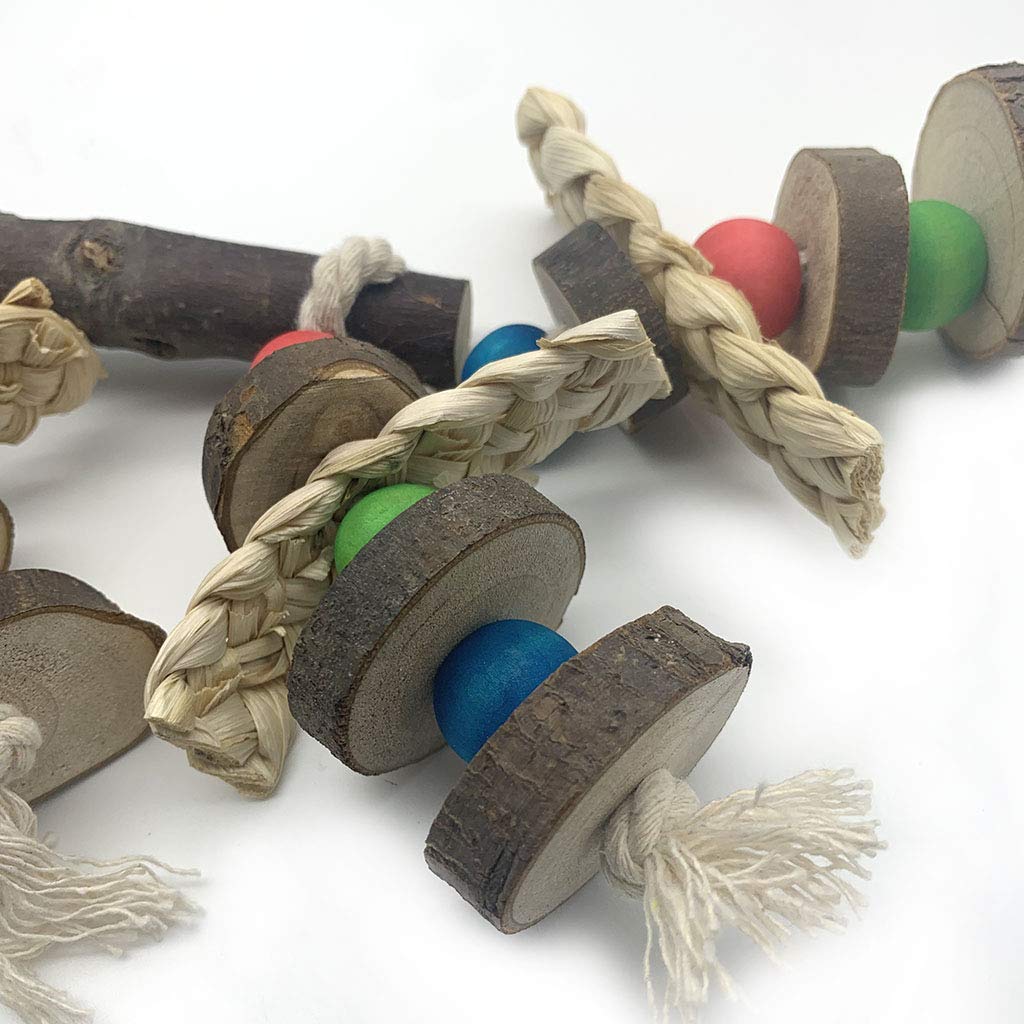 Juguete de aves EBaokuup, favorece equilibrio y juego seguro.