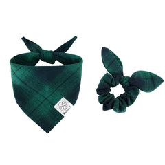 E-Clover bandana triangular para perro día de San Patricio, cuadritos verde, ideal para fotos.