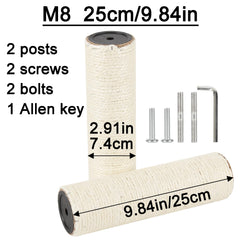 ECCIBOUN poste sisal M8 30 cm, soporte duradero para rascado