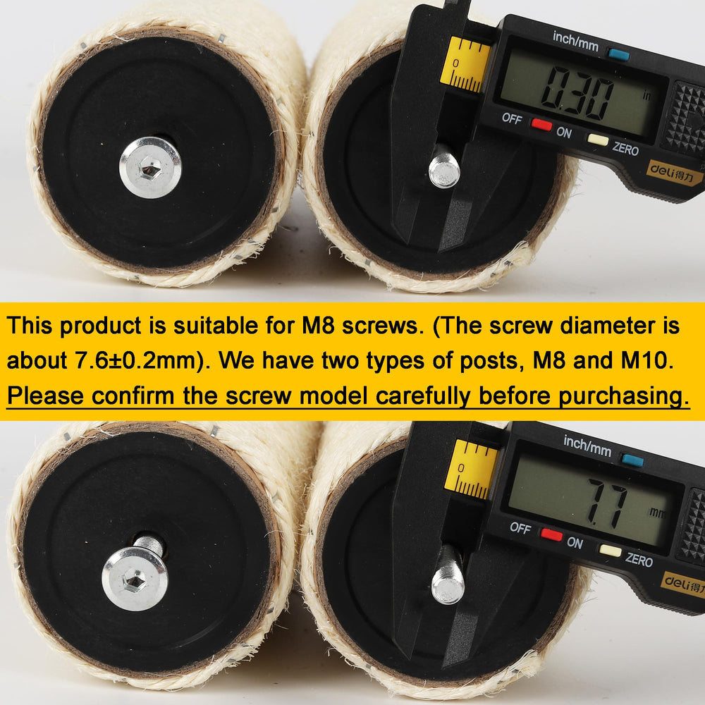 ECCIBOUN poste sisal M8 45 cm, conexión rápida para ampliar postes