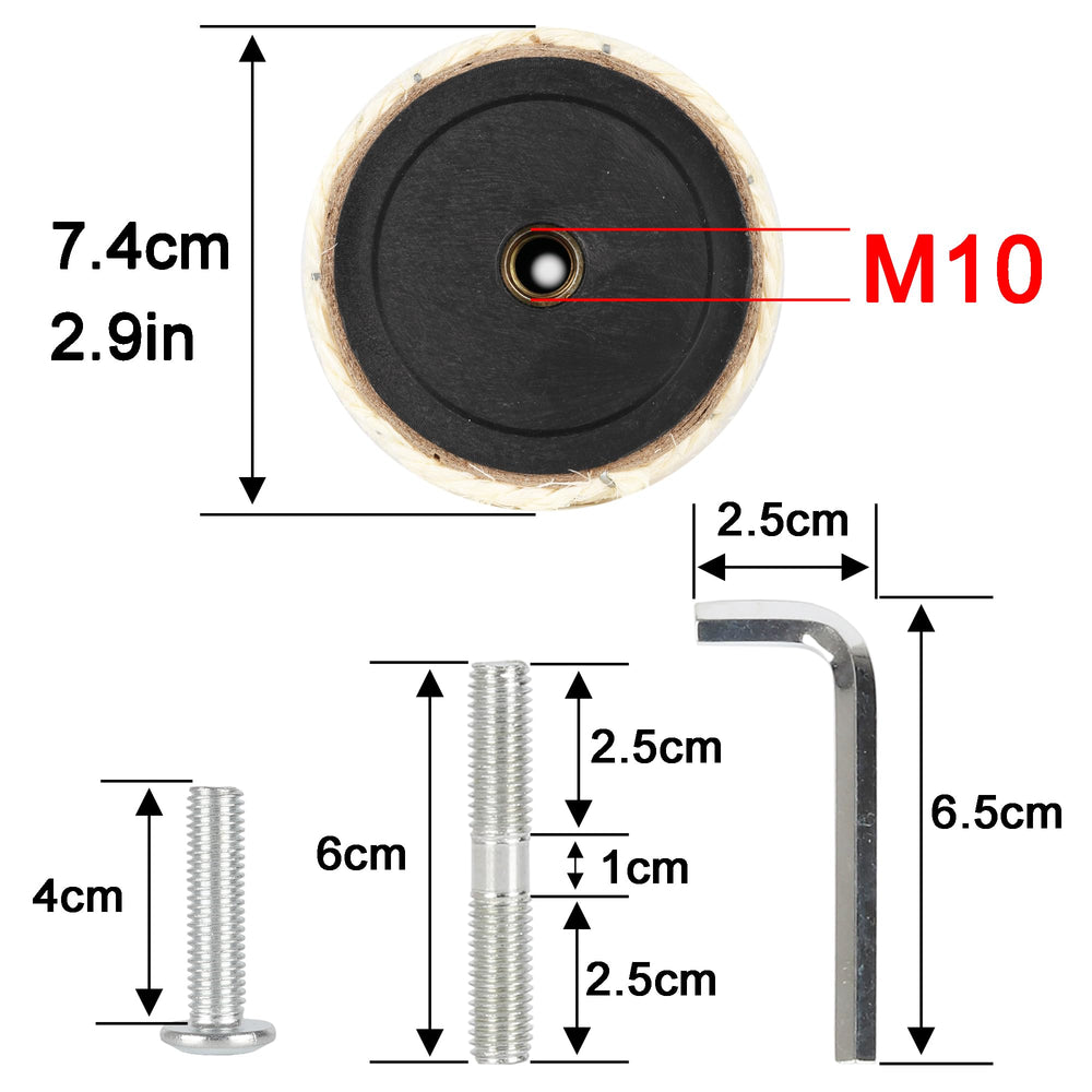 ECCIBOUN tornillos M10 de repuesto para poste de 40 mm
