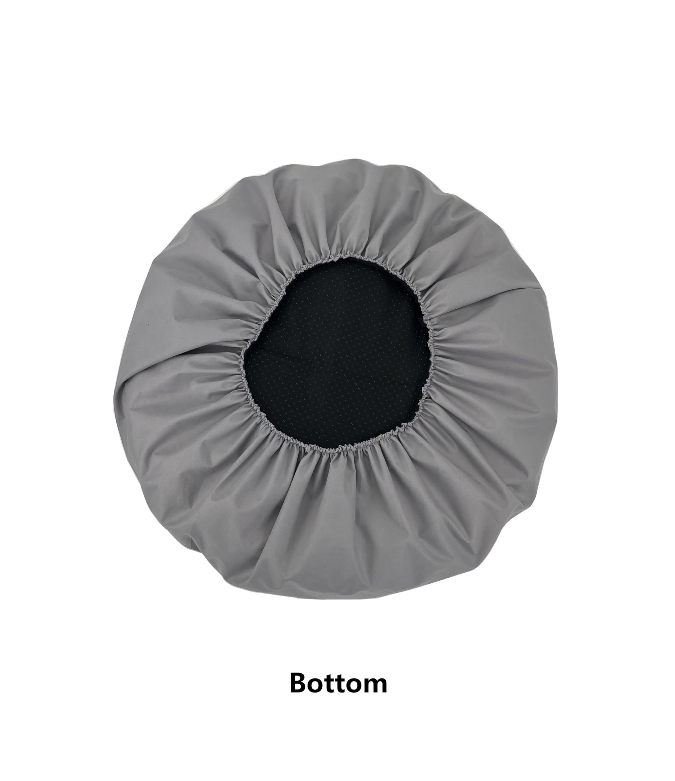 Funda lavable a máquina EechicSpace para cama redonda gris.