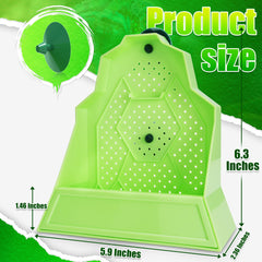 Eckpo tazón verde brillante para reptiles estimula el interés en la comida.