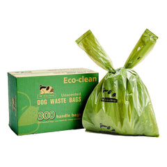 Bolsas ECO-CLEAN para perro, paquete de 300 unidades, ideal para paseos limpios.