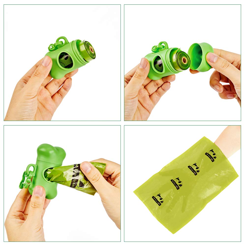 Clip de correa y dispensador ECO-CLEAN para paseos fáciles.