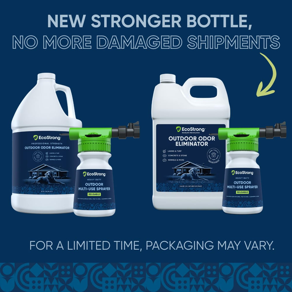 Eco Strong eliminador de olor exterior reduce olores de mascotas.