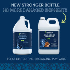 Rociado de Eco Strong sobre una superficie para eliminar olores y manchas.
