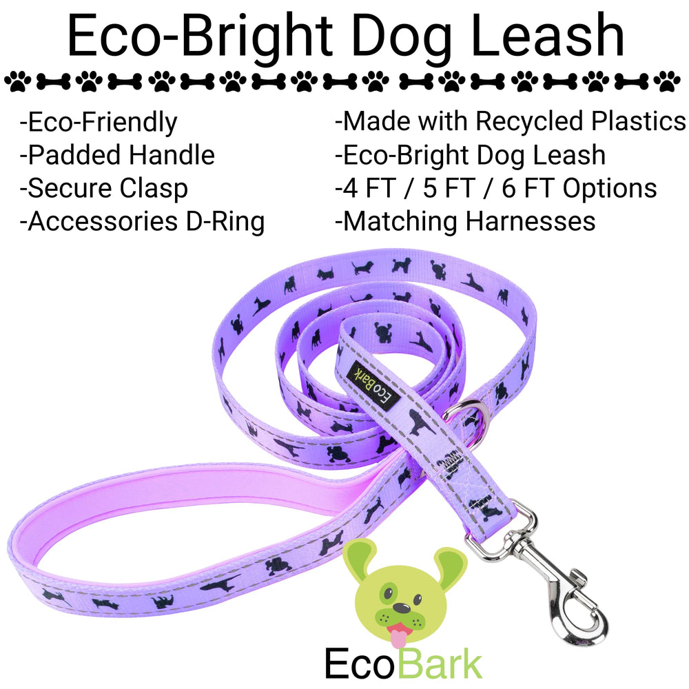 EcoBark correa perro color lavanda: tono suave para paseos elegantes.