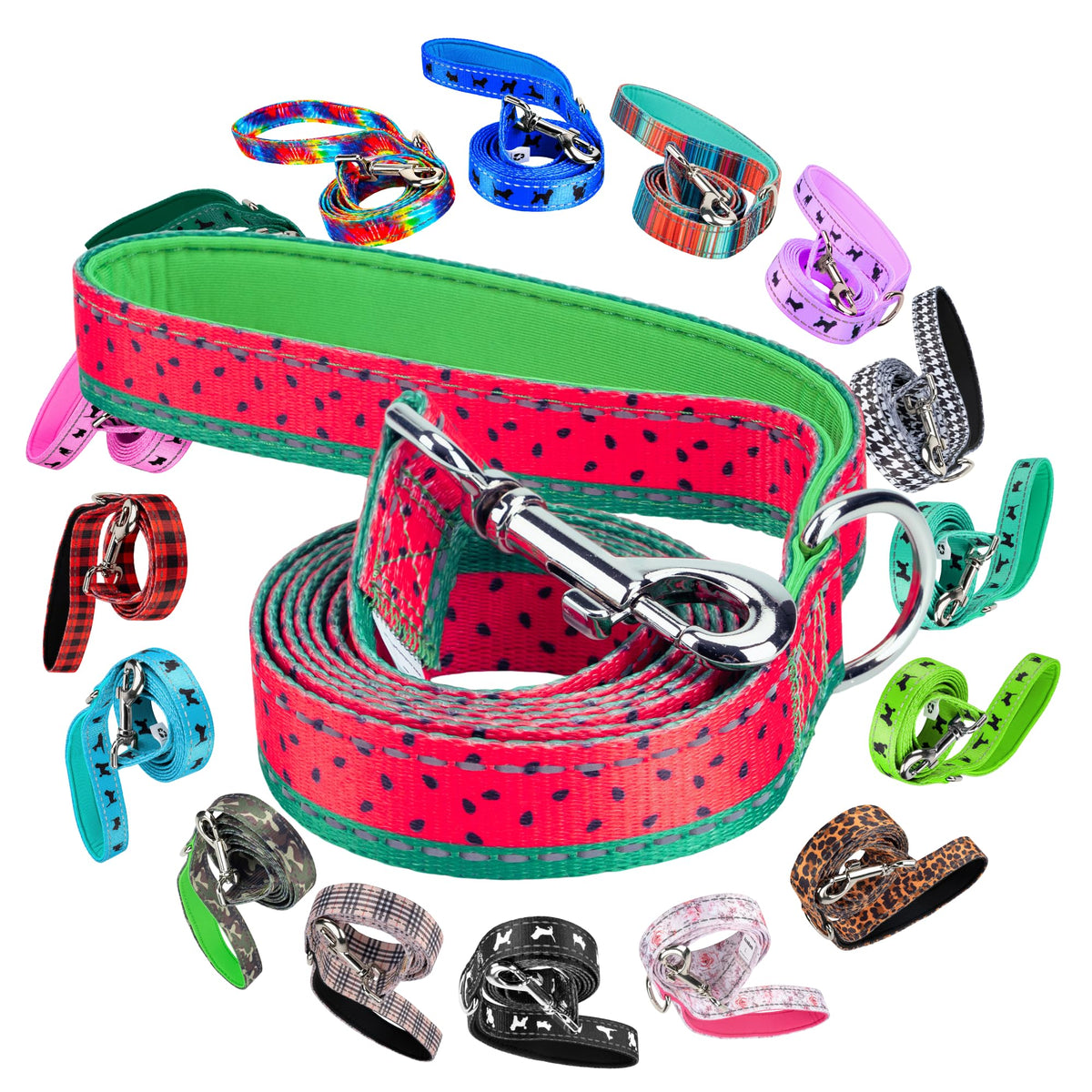 EcoBark correa para perro con manija acolchada, ideal para paseos cómodos.
