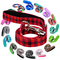 EcoBark correa para perro con diseño rojo cuadros para paseos con estilo y seguridad
