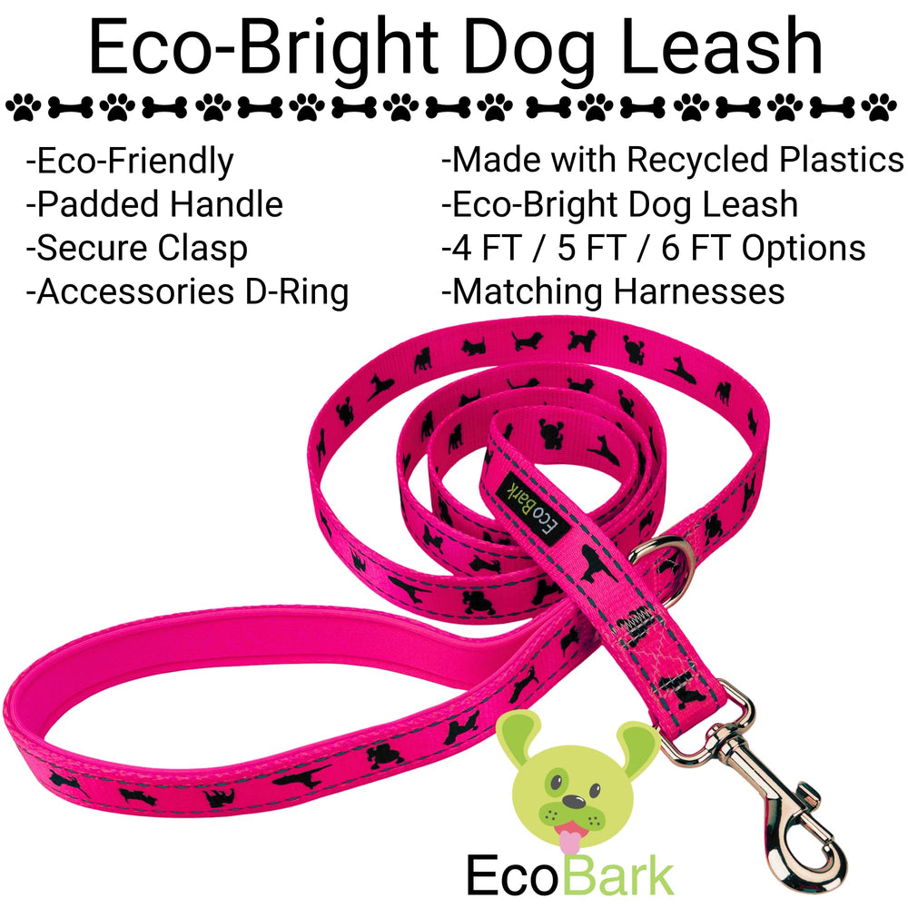 EcoBark correa para perro rosa para todos los tamaños de perros