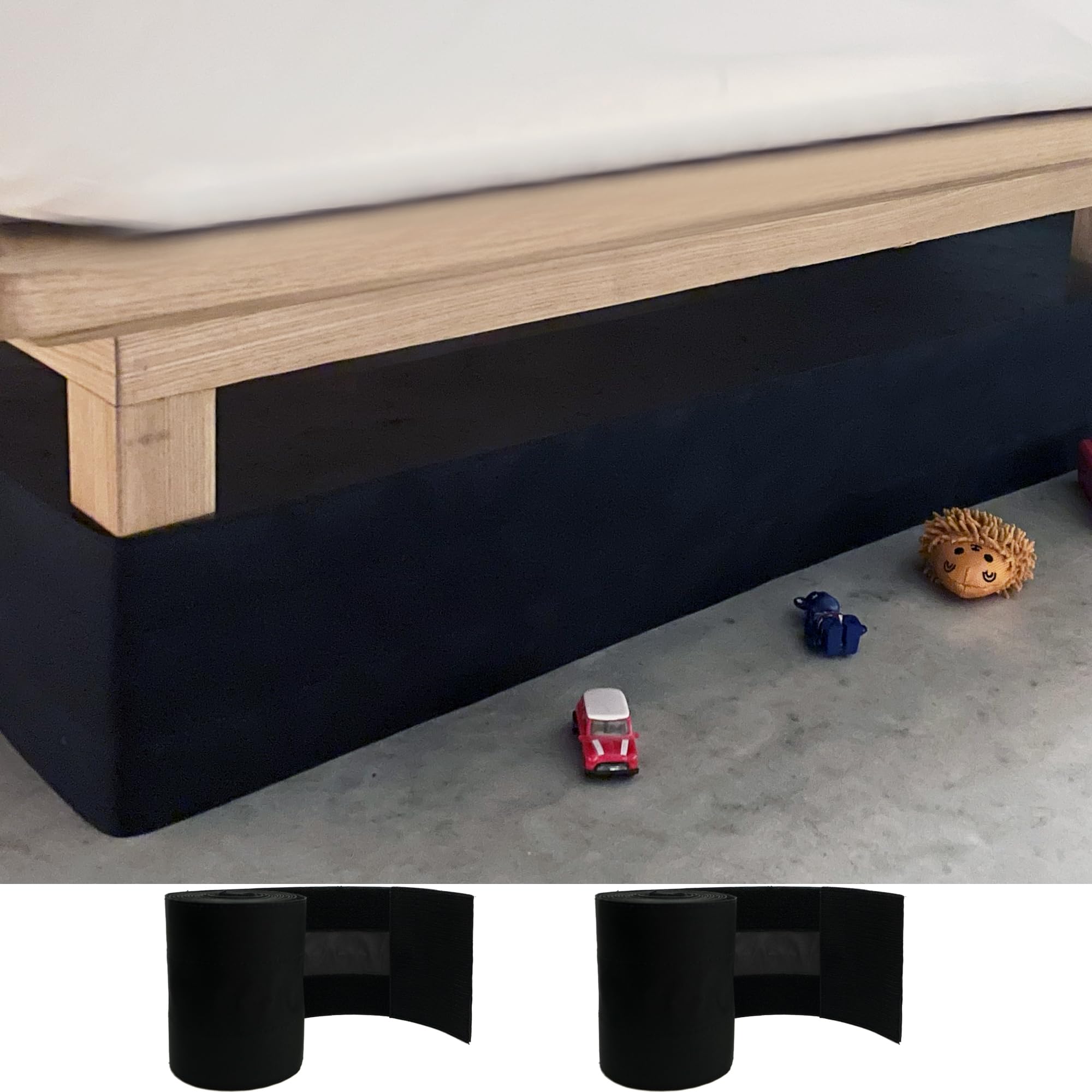 ECOHomes Barrera elástica para debajo de la cama, evita que juguetes caigan.