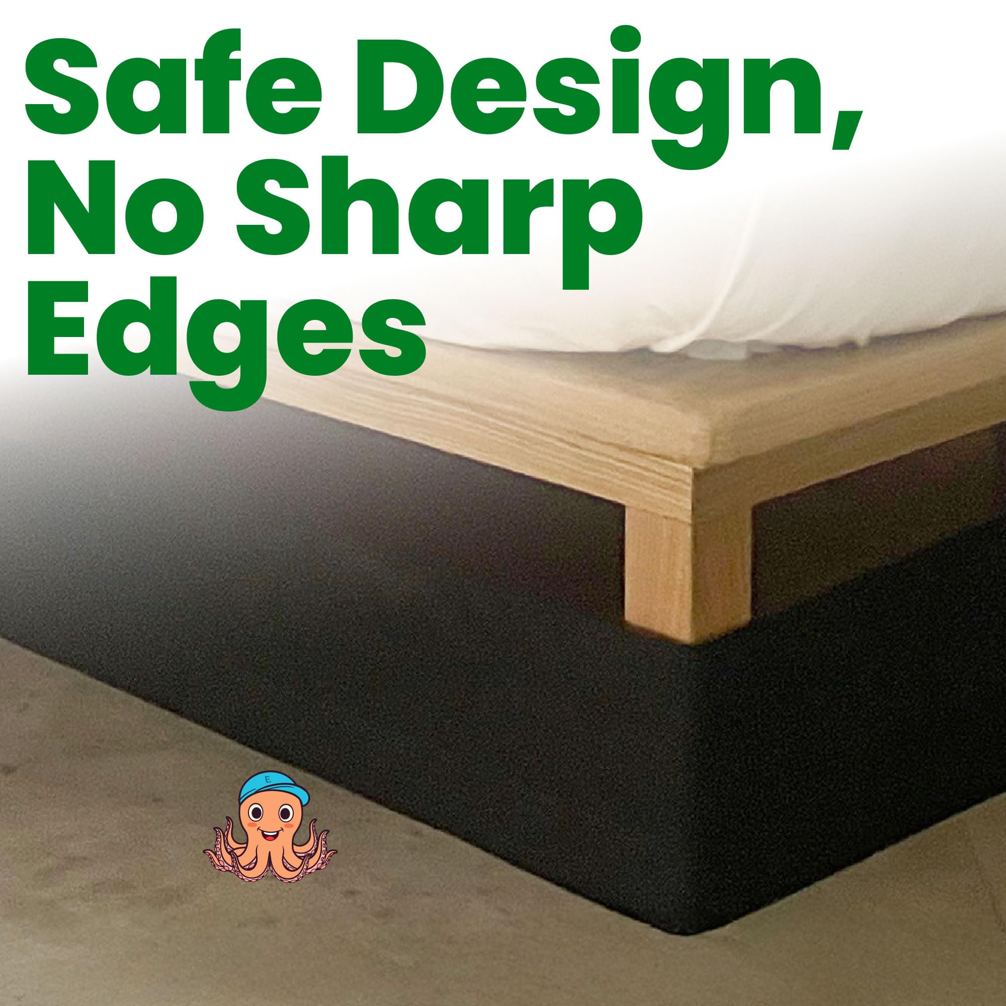 Seguridad para niños y mascotas con ECOHomes, sin bordes afilados.
