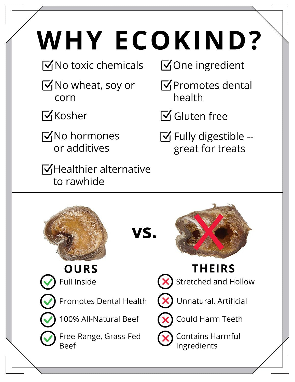 EcoKind Bully Stick: ayuda a la higiene dental de forma natural.