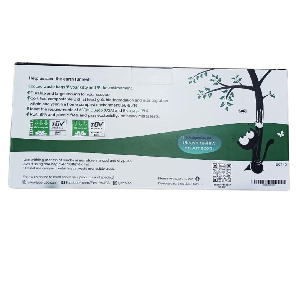 EcoLeo bolsas litter gato desecho para basura regular