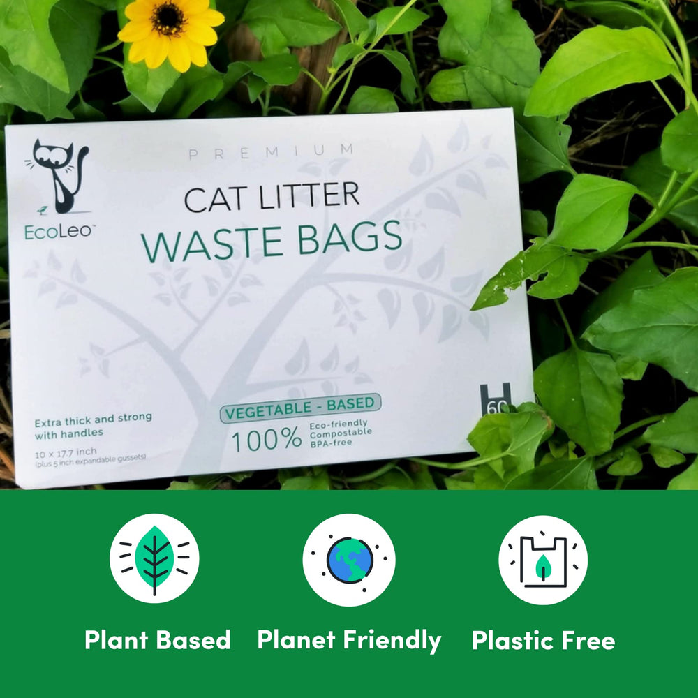 EcoLeo bolsas litter gato negro mate: fuertes y sin fragancia