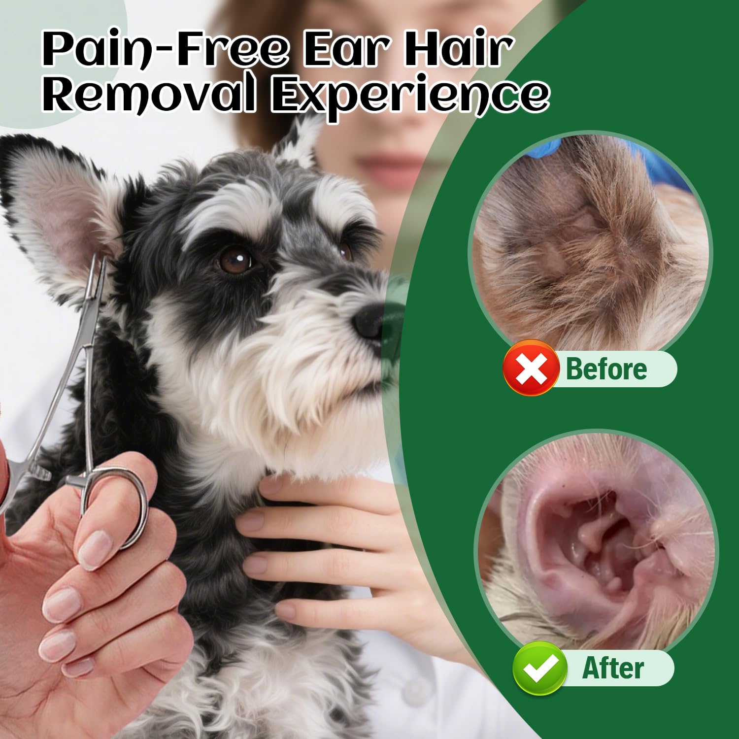 EcoStylife canal oreja limpio: entorno cómodo para orejas de pelo denso.