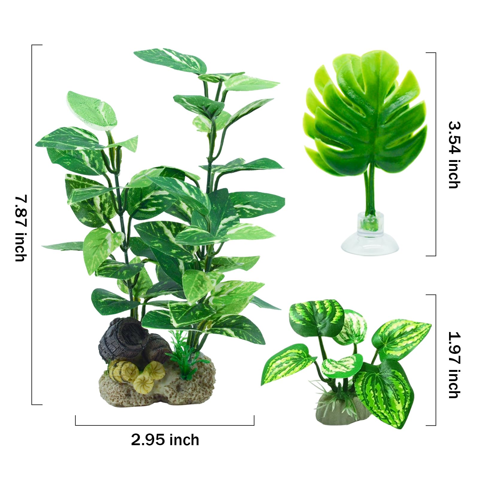 EDGCTYU planta artificial de acuario en verde, añade color natural y estructura al paisaje