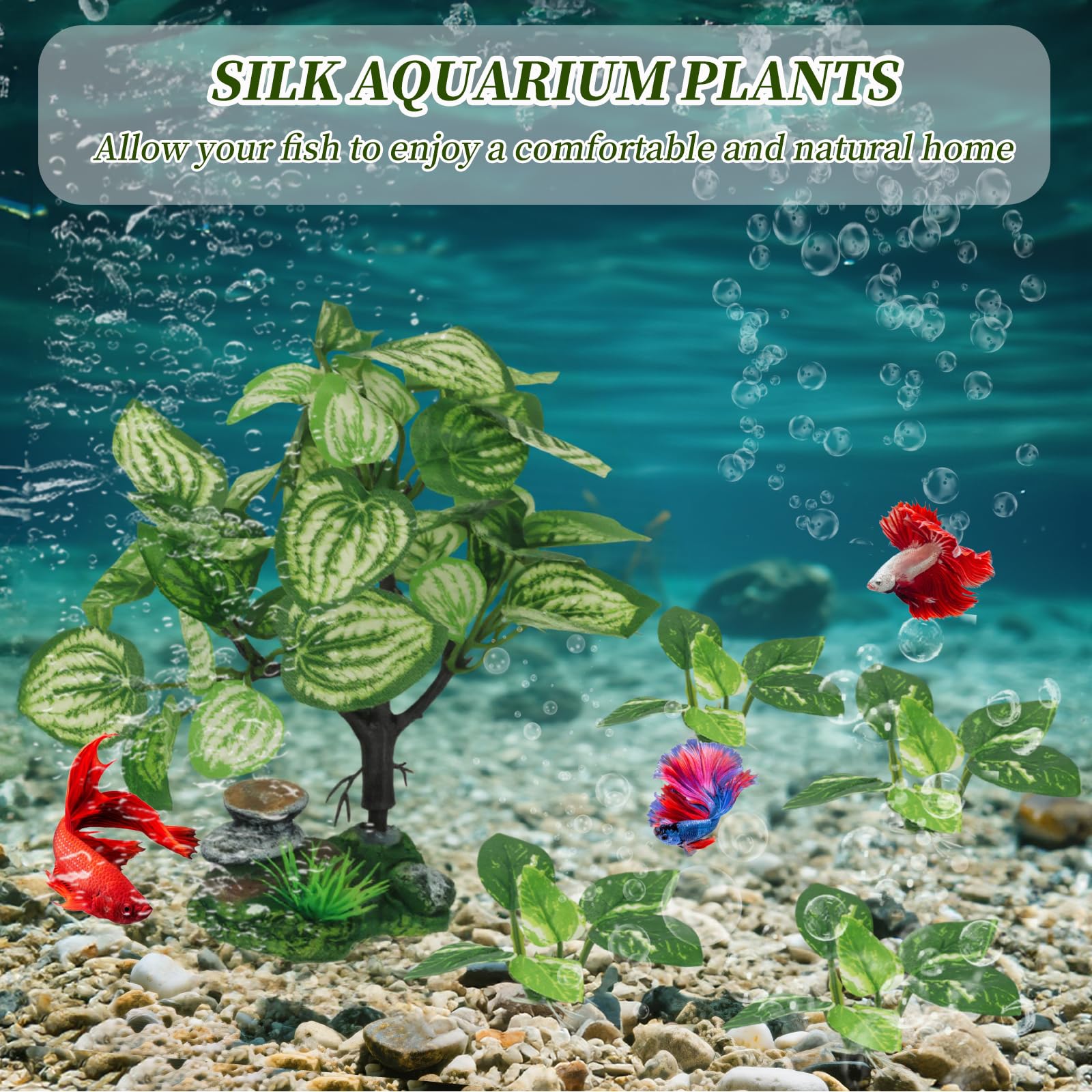 EDGCTYU plantas de seda para acuario: fáciles de mantener y aptas para bettas.