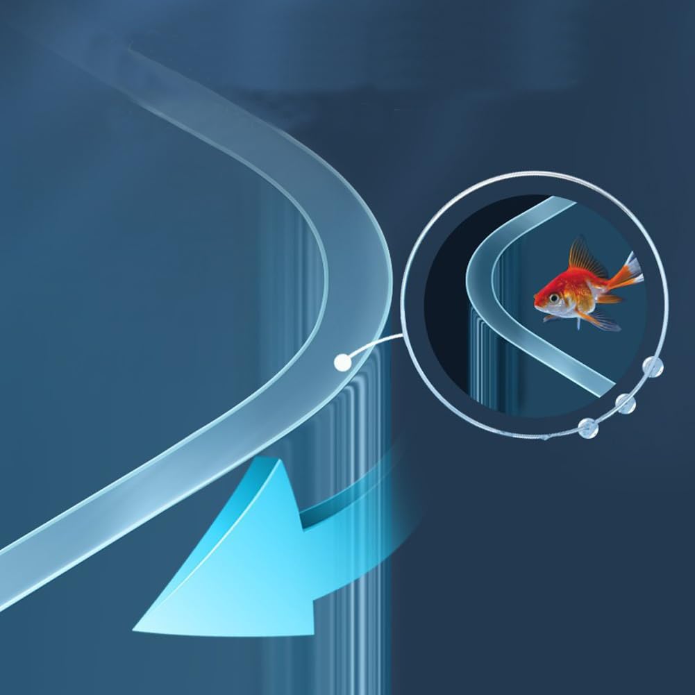 EDOTFISH acuario curvado en caliente para visión sin obstáculos y envolvente
