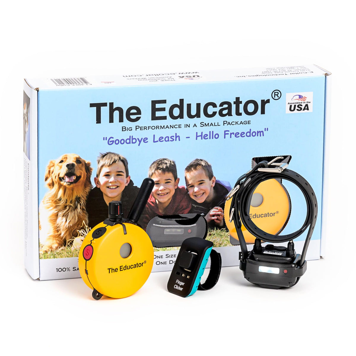 Educator collar-entrenamiento-perro-3/4-milla: alcance práctico para obediencia a distancia
