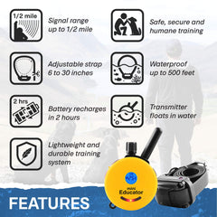 Collar Educator ET-300 expandible para entrenar dos perros con control preciso