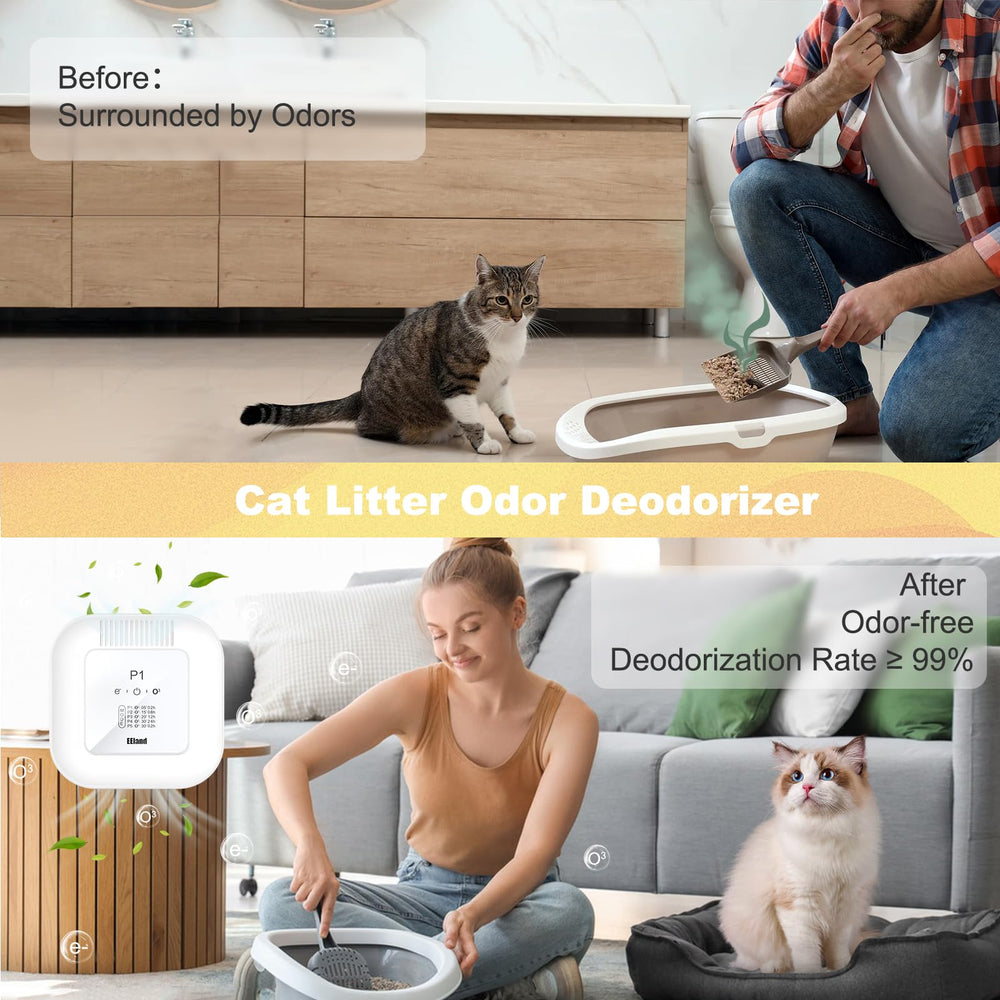 EEeland Desodorante Arena Gato diseño compacto: cabe junto a la caja de arena