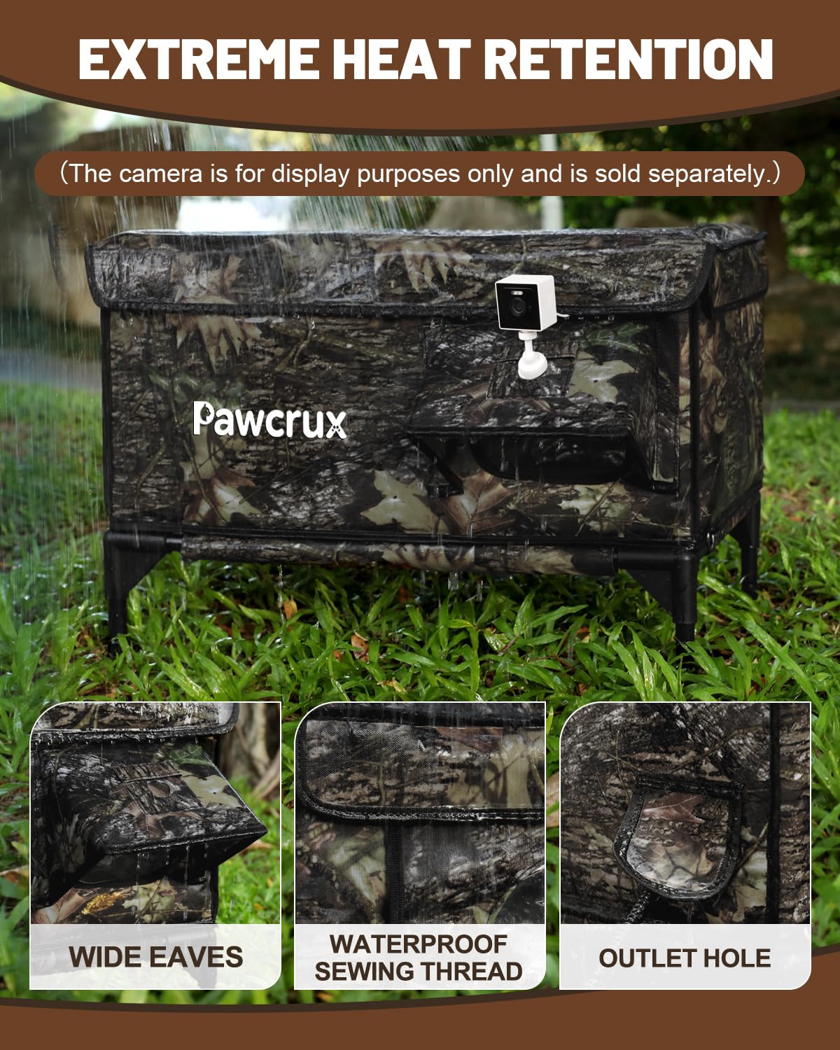 La eekkii casa-gato-impermeable-exterior protege contra lluvia y nieve para mayor comodidad.