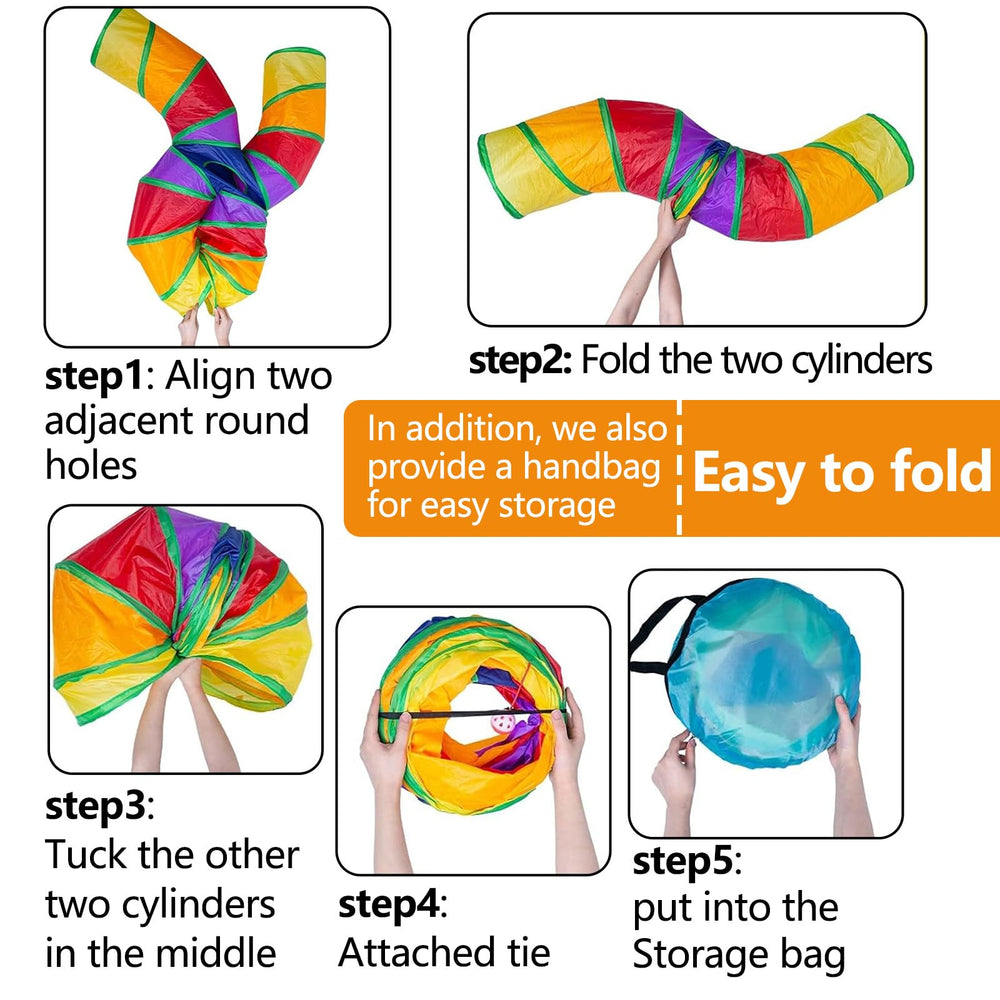Túnel EGETOTA para gatos con apertura espía para observar el juego.