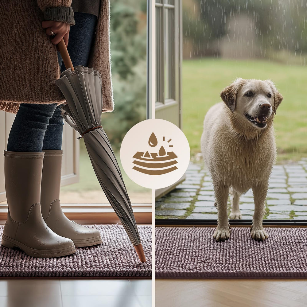 Alfombra lavable EHEYCIGA, limpieza rápida para hogares ocupados
