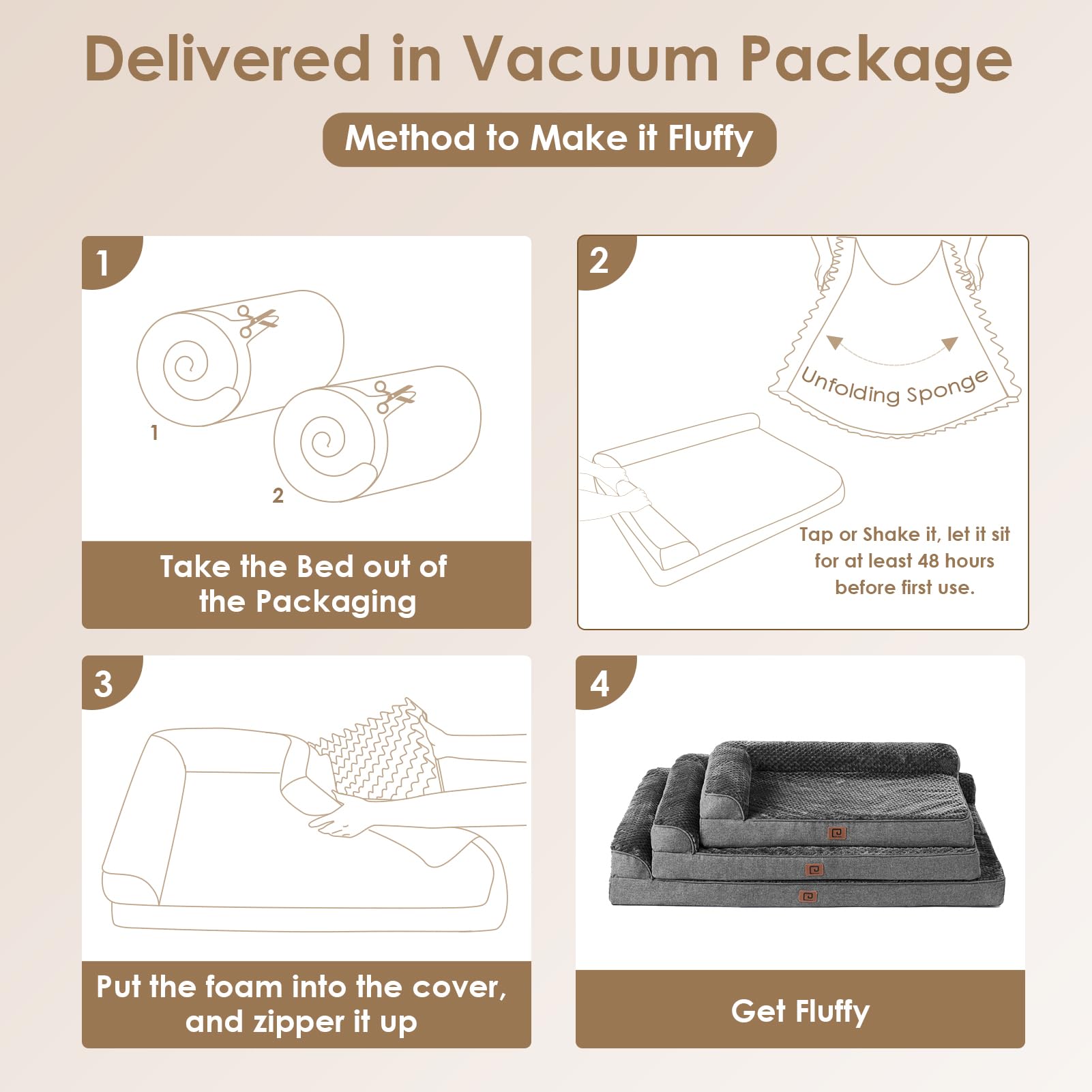 Cama EHEYCIGA XL base antideslizante para estabilidad.