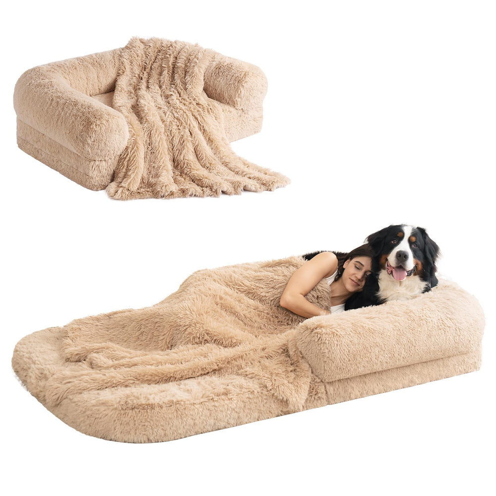 Cama humana plegable EHEYCIGA 72x44, descanso cómodo para ti y tu mascota.