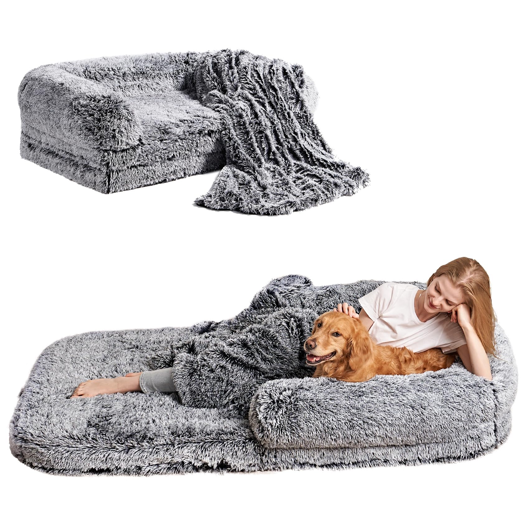 Cama humana plegable EHEYCIGA con espuma de memoria tipo panales para descanso profundo.