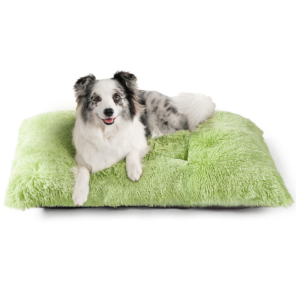 Cama-jaula para perros grandes de EHEYCIGA con pelo falso suave para descanso seguro