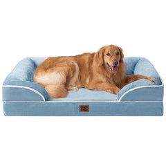 Cama ortopédica EHEYCIGA para perros extragrandes con espuma de memoria y soporte.