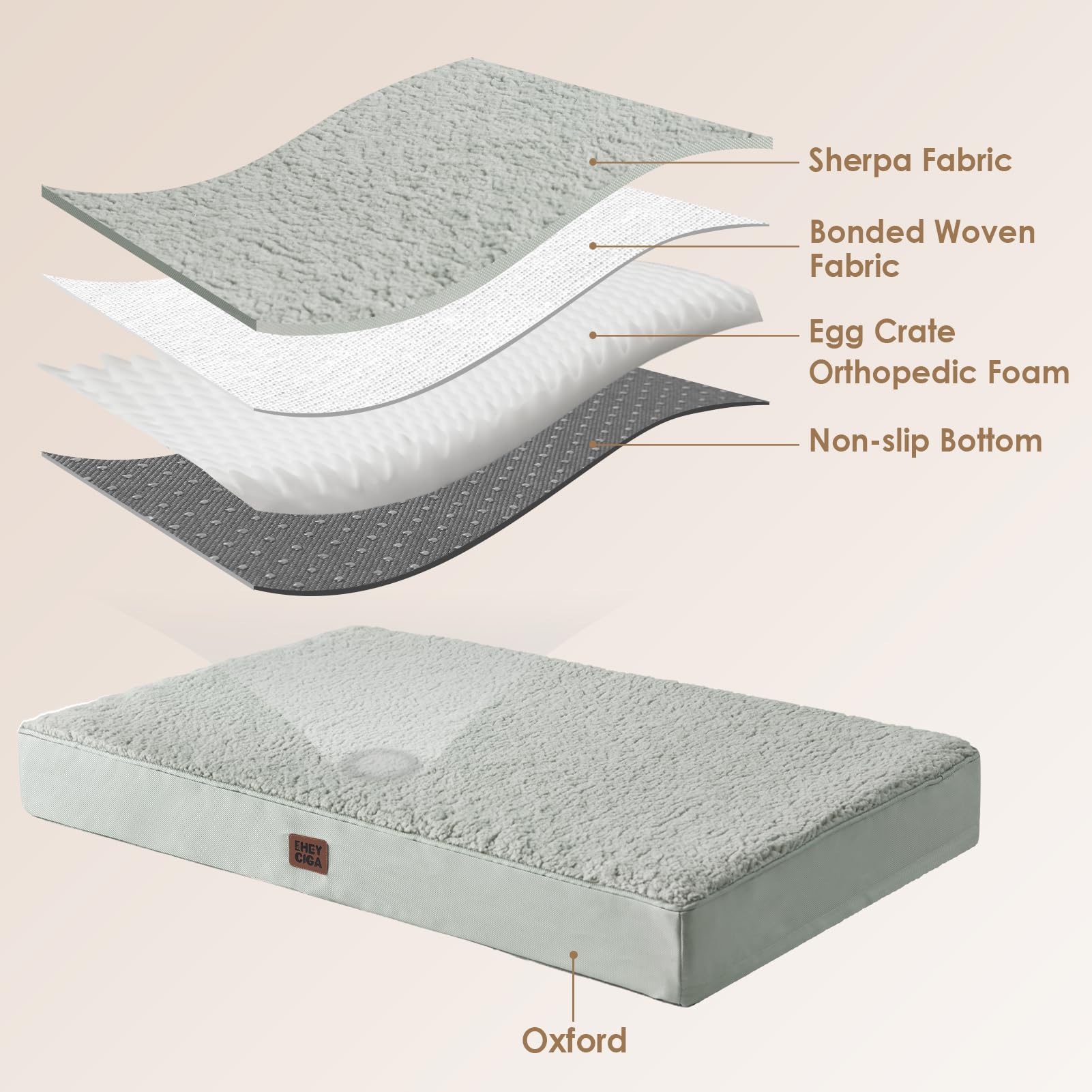 Cama EHEYCIGA con base antideslizante mantiene la cama en su lugar.