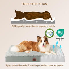 Cama EHEYCIGA para perros grandes con espuma de alta densidad para soporte.