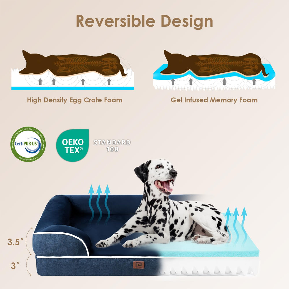 Cama EHEYCIGA con refuerzos de tres lados para cuello y cabeza.